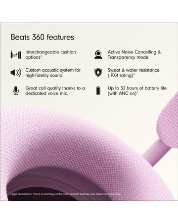 Beats 360 Over-Ear Noise-Cancelling Wireless Headphones - Pink