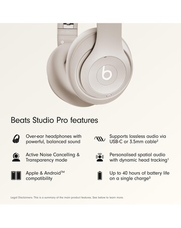 Beats Studio Pro ANC Over-Ear Wireless Headphones - Sandstone