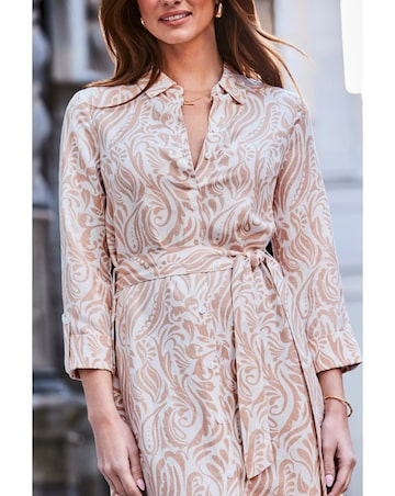 Sosandar Linen Shirt Dress