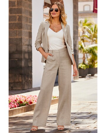 Sosandar 100% Linen Wide Leg