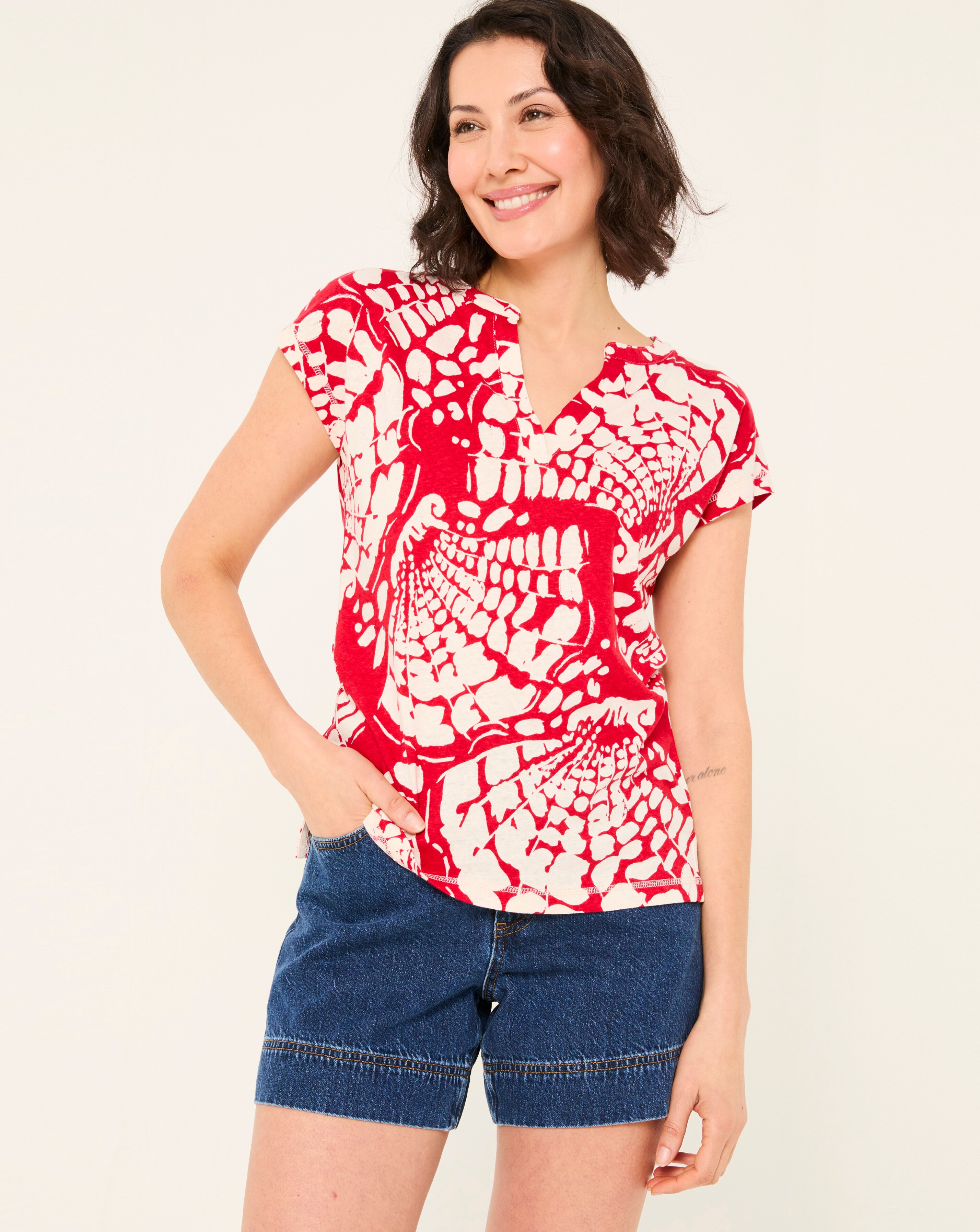 FatFace Mono Shells Linen