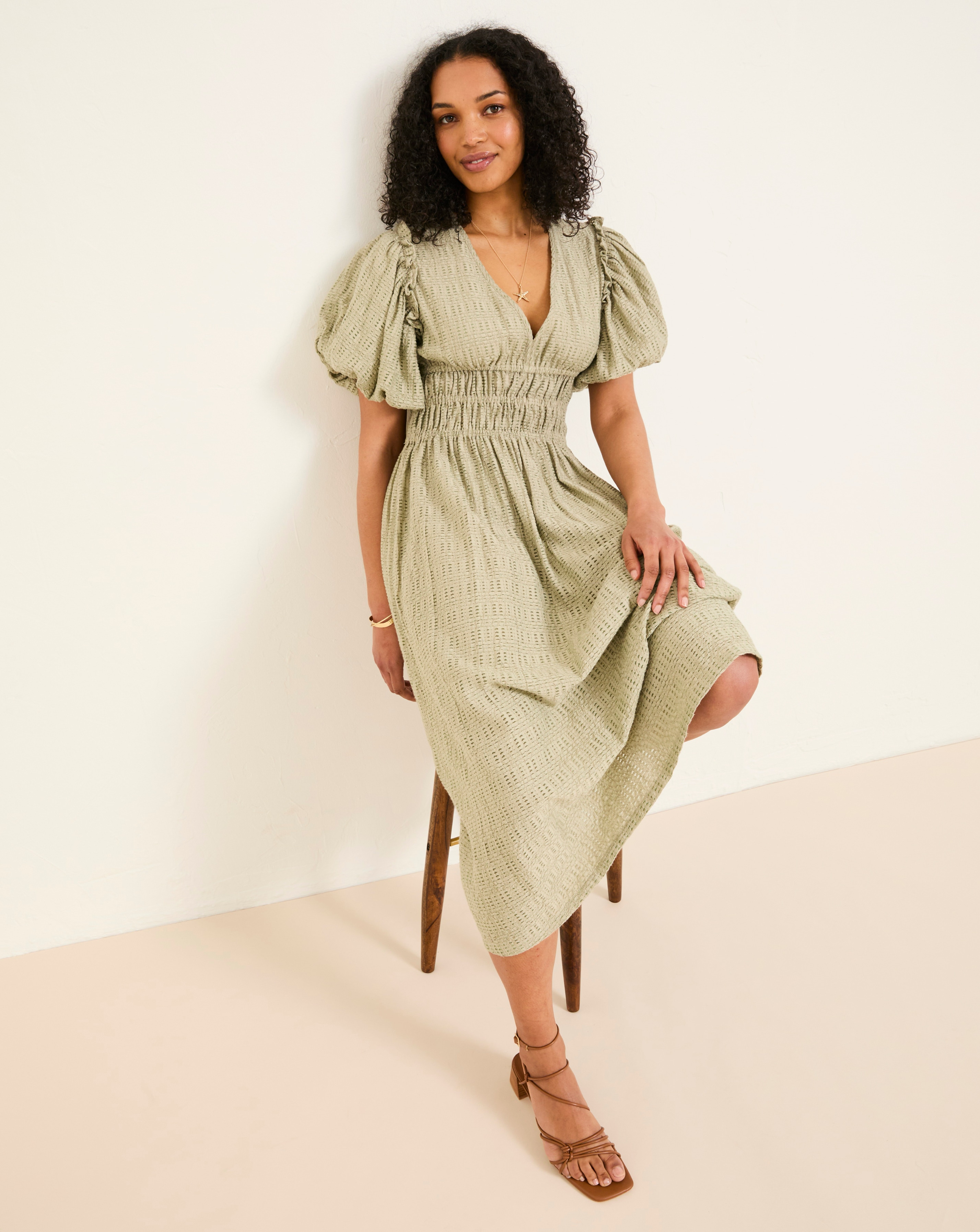 FatFace Copper & Black Dress