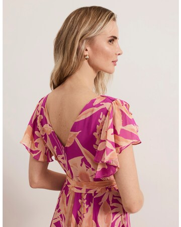 Phase Eight Dinara Printed Frill Detail Maxi Dress