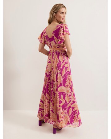 Phase Eight Dinara Printed Frill Detail Maxi Dress