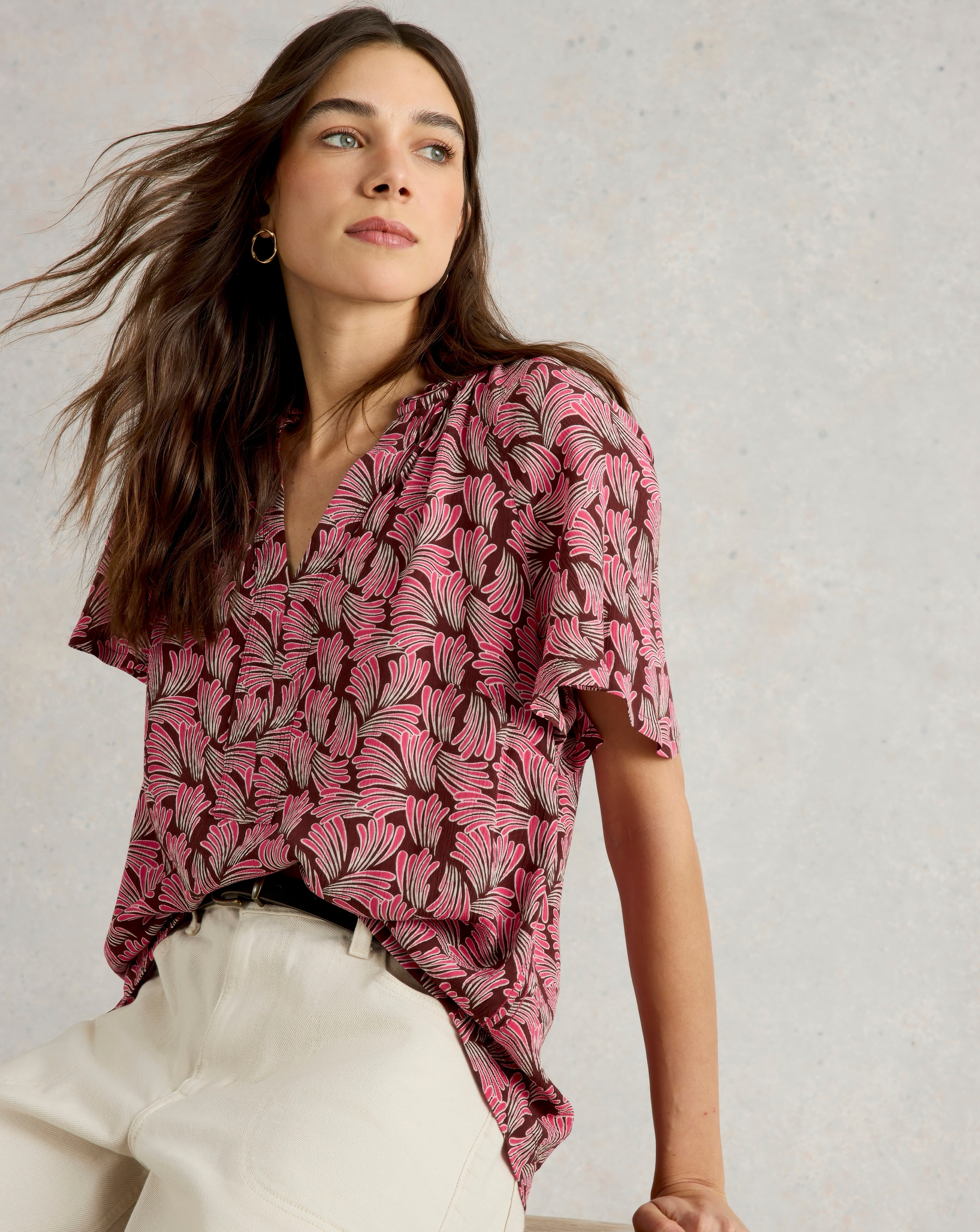 White Stuff Sophia Crinkle Top