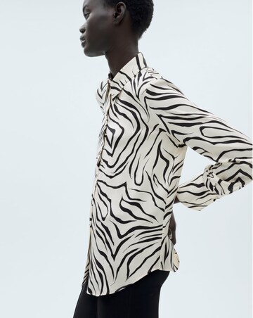 Mango Ideale Zebra Print Shirt