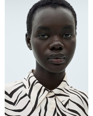 Mango Ideale Zebra Print Shirt