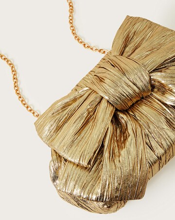 Monsoon Oversized Bow Metallic Bag