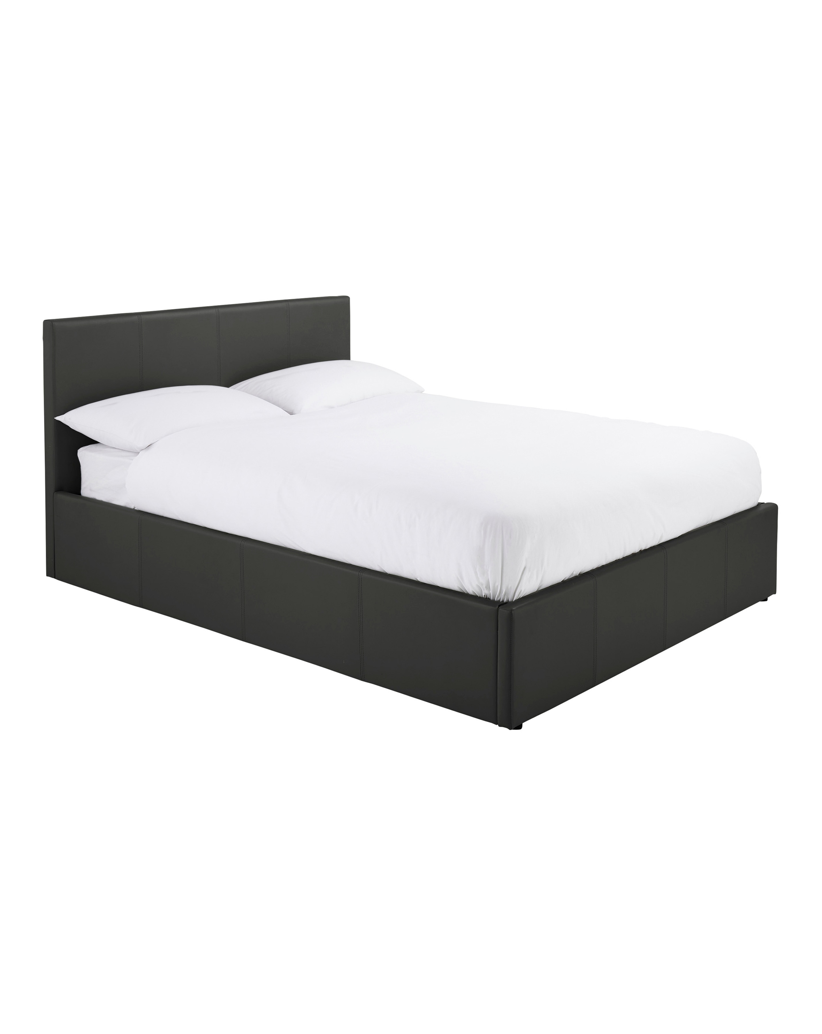 Hayden Leather Ottoman Bed with Mattress