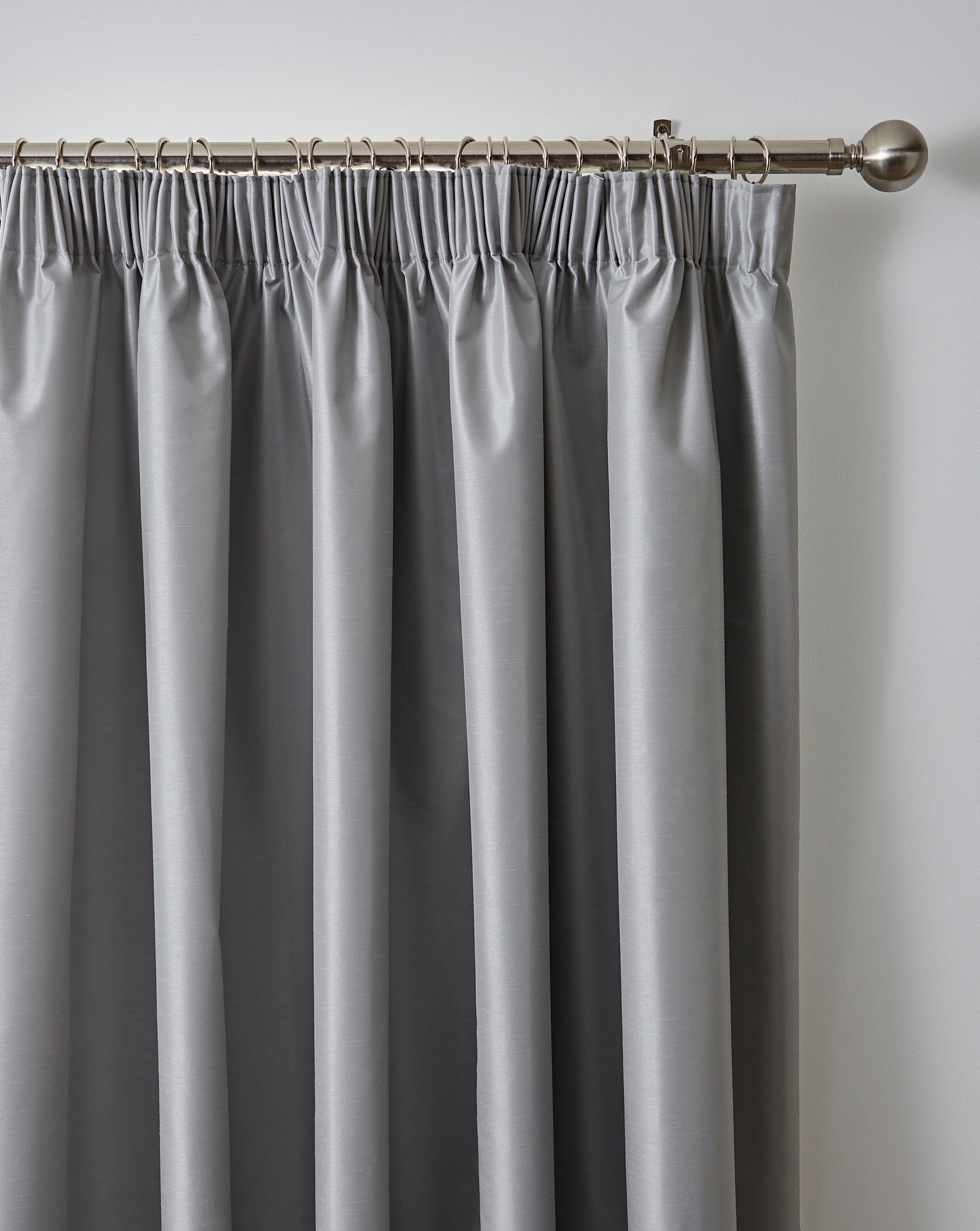 Faux Silk Pencil Pleat Blackout Curtains