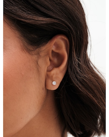 Simply Silver Sterling Silver 925 Cubic Zirconia Round Studs- Pack of 3