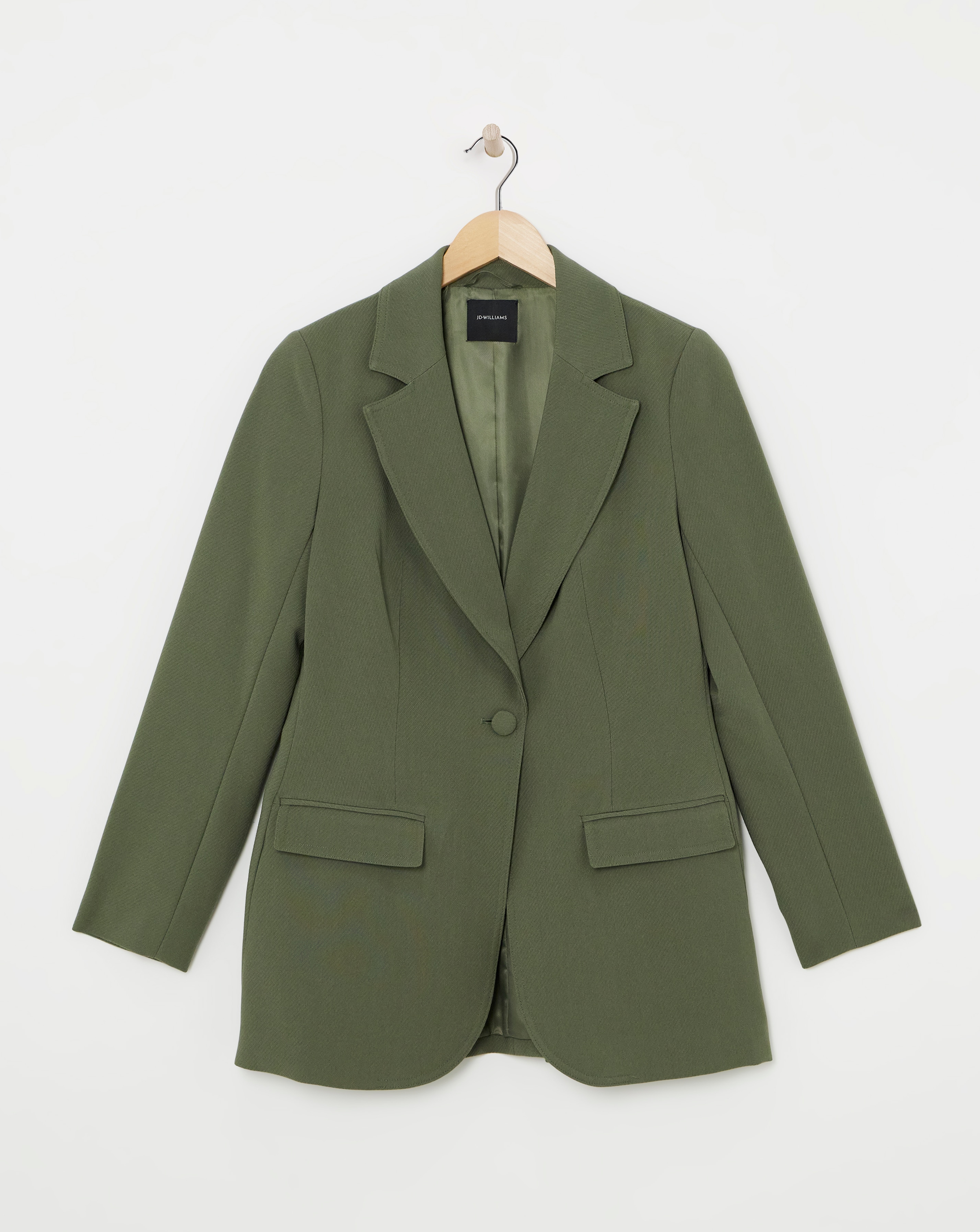 Straight Fit Twill Blazer