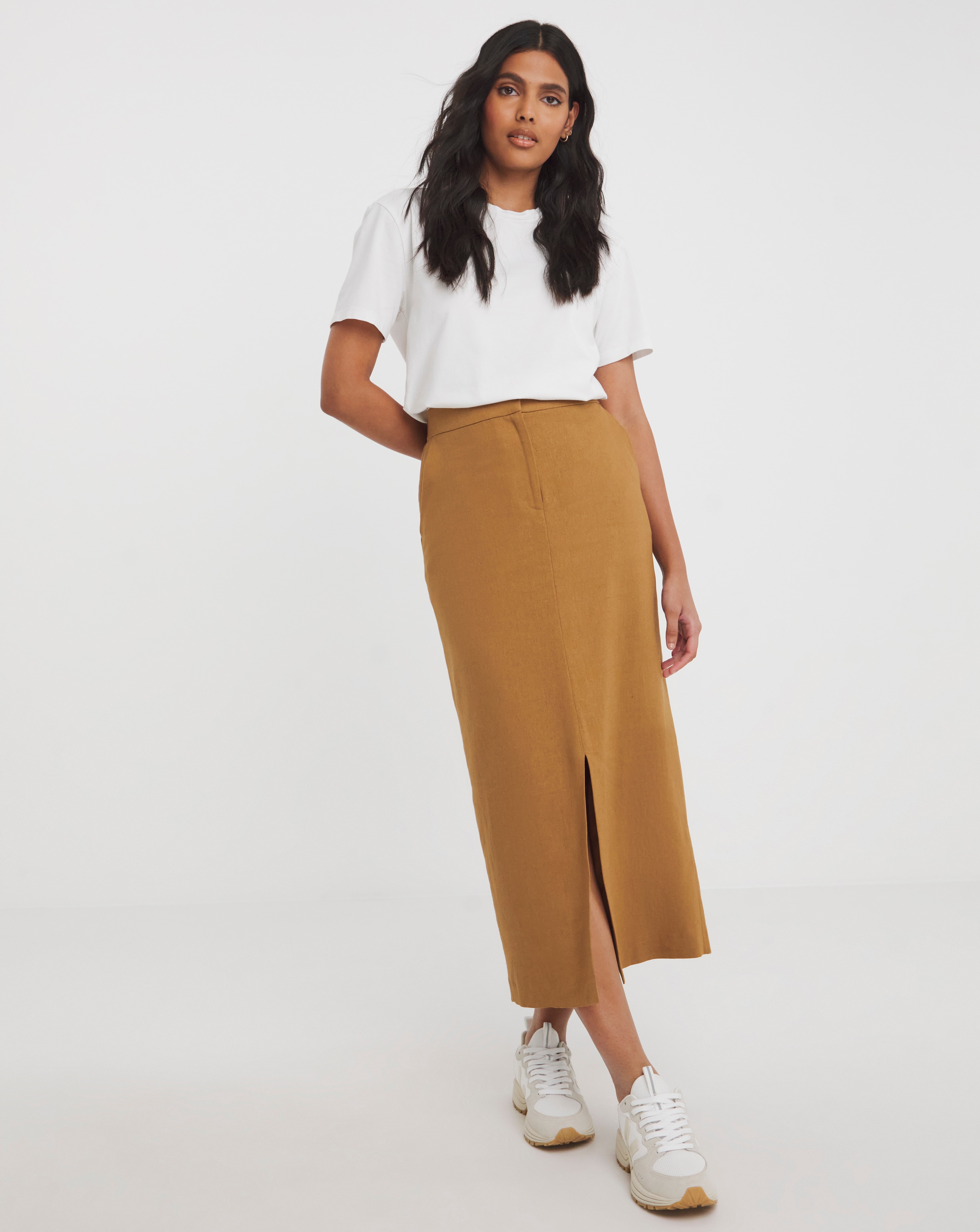 Linen Pencil Skirt