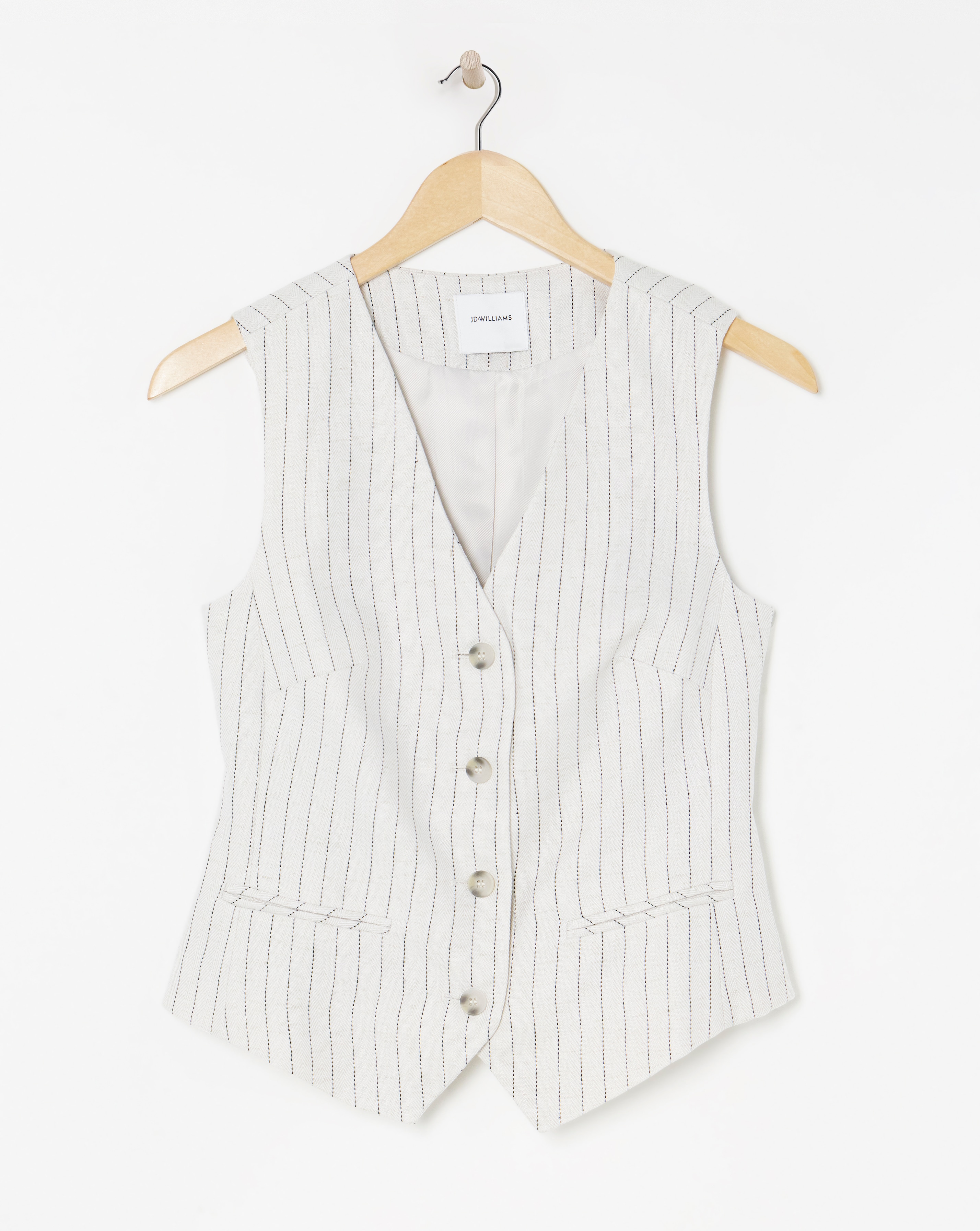 Pinstripe Linen Waistcoat