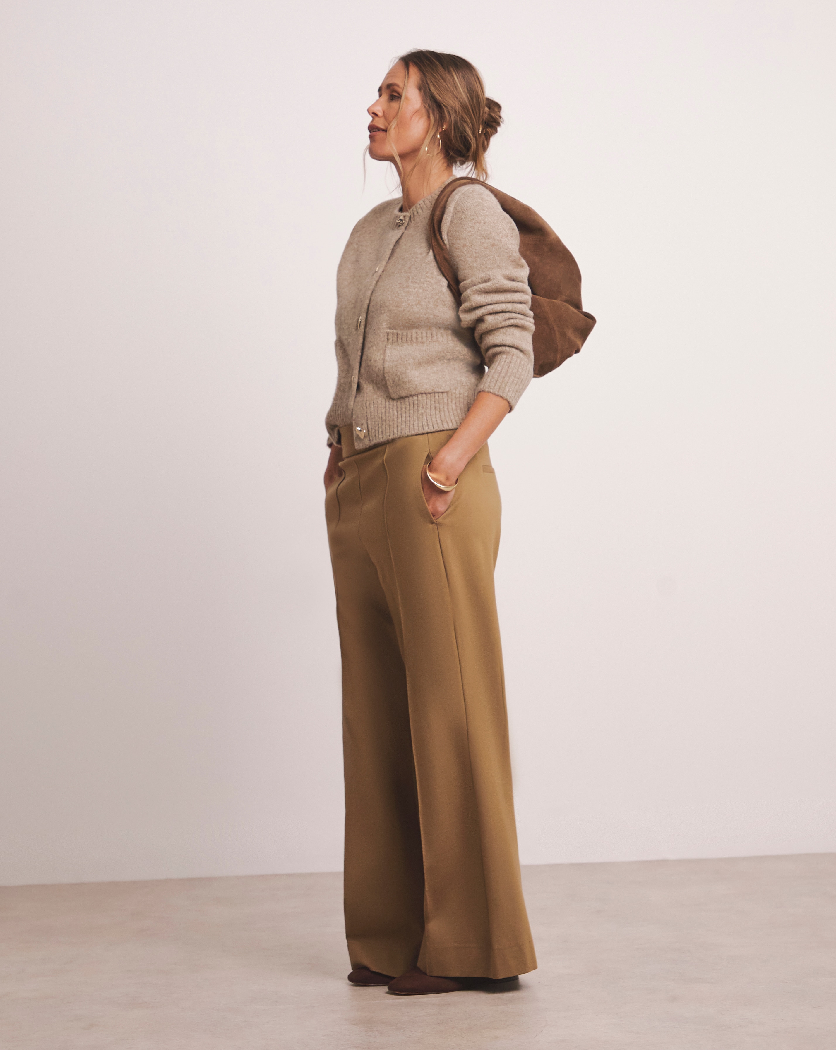 Anthology Ponte Pull On Wide Leg Trouser
