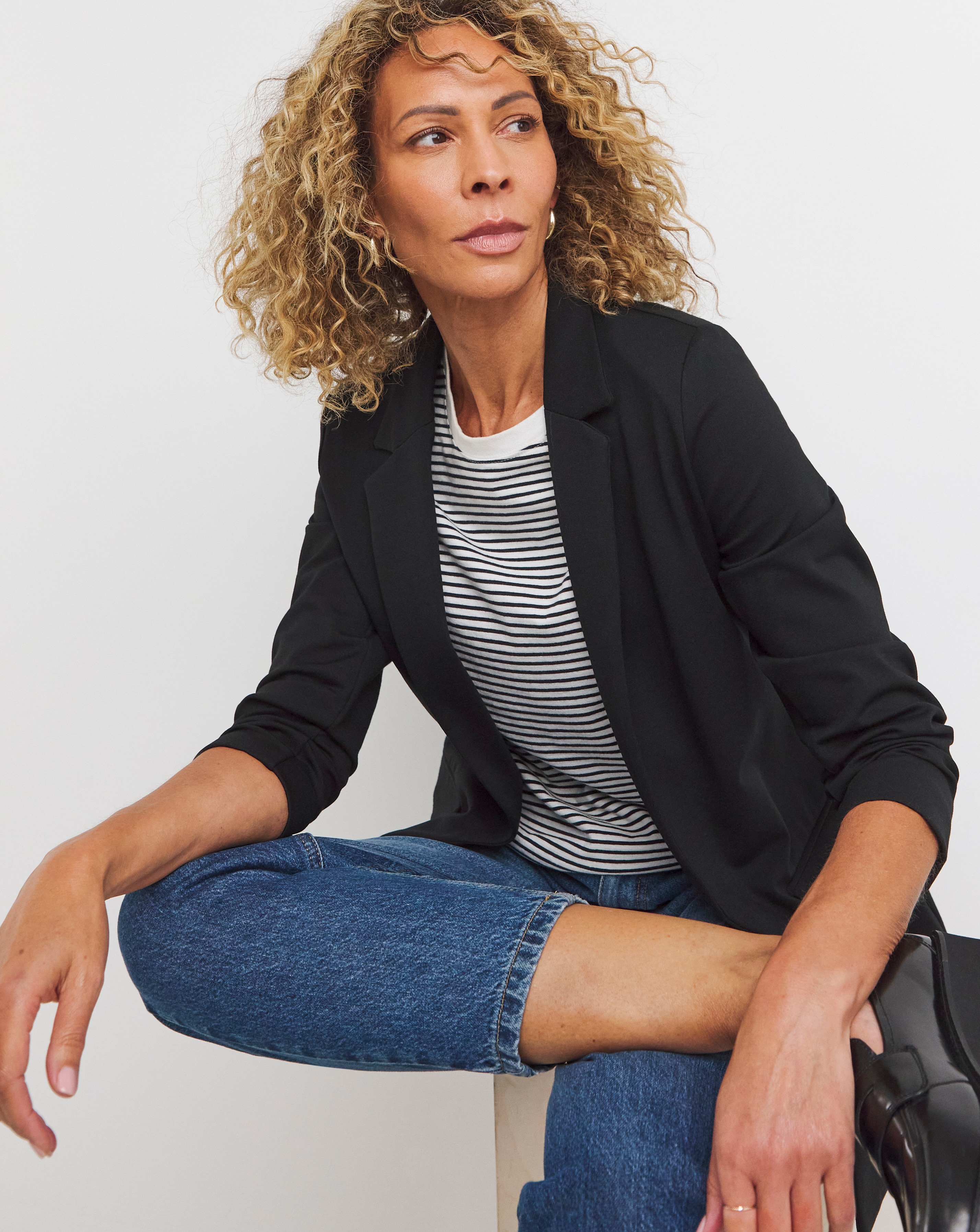 Black Ponte Edge to Blazer