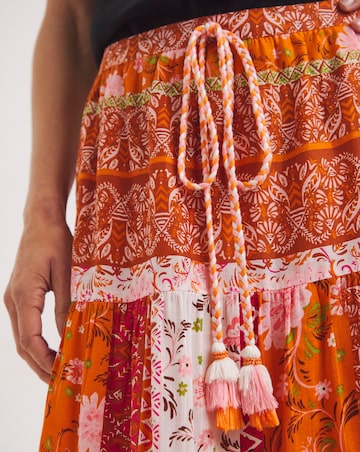 Joe Browns Perfect Patchwork Tassel Tie Skirt