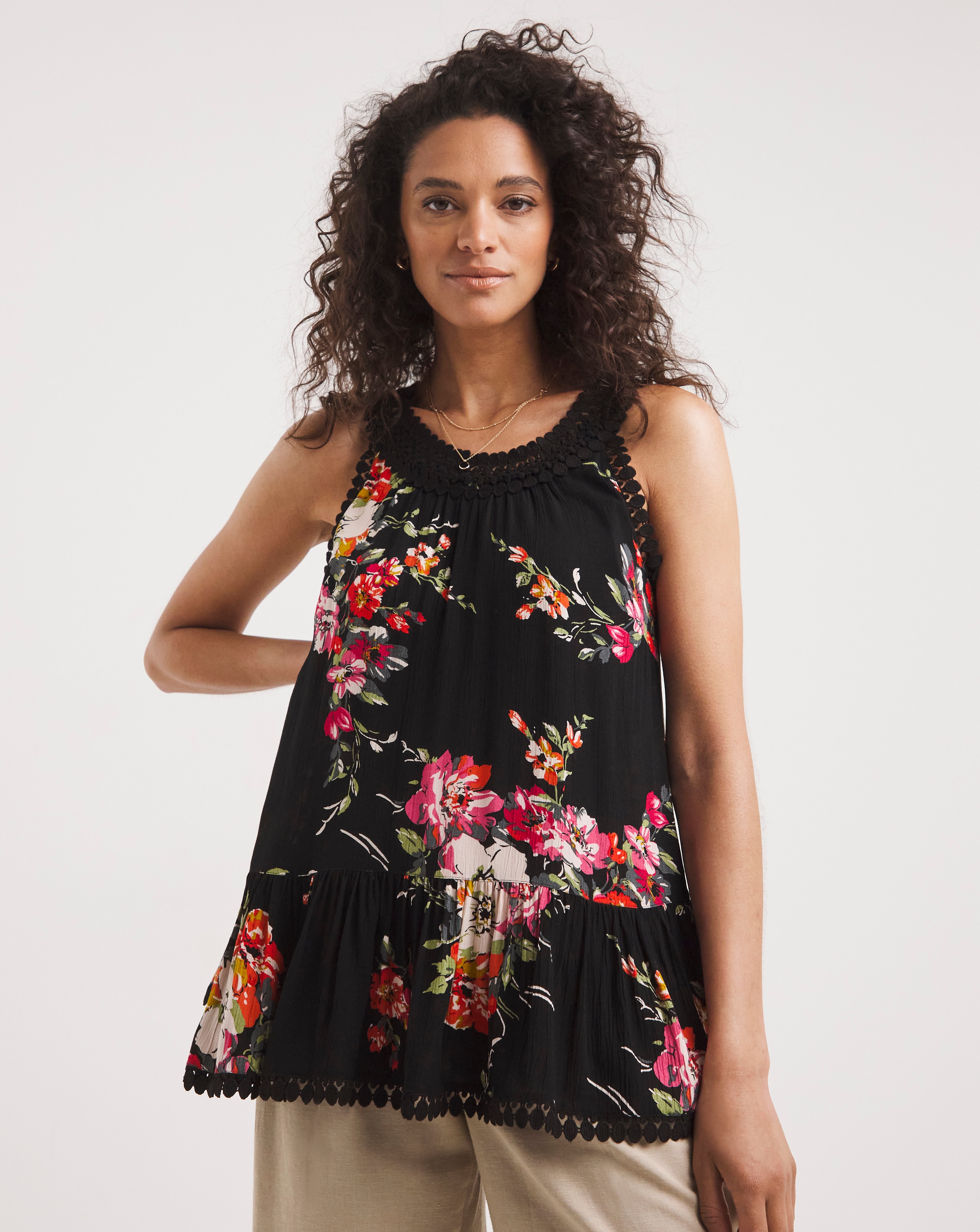 Joe Browns Contrast Crochet Top